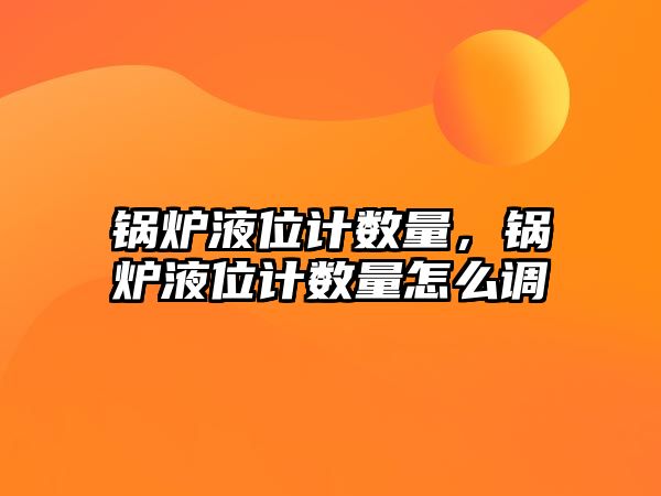 鍋爐液位計數(shù)量，鍋爐液位計數(shù)量怎么調(diào)