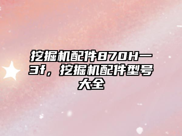 挖掘機配件870H一3f，挖掘機配件型號大全