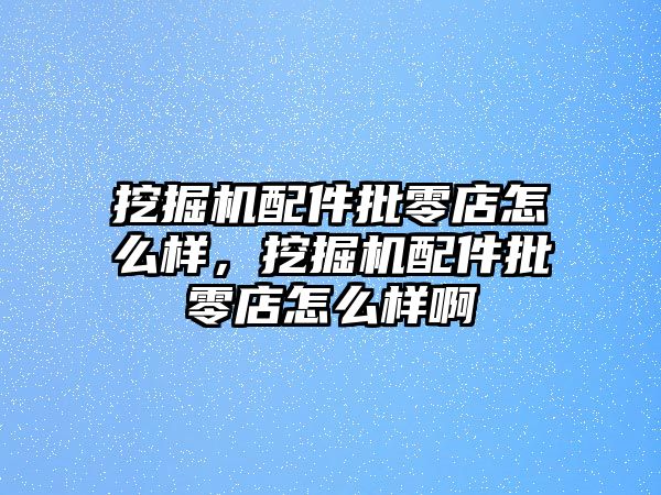 挖掘機配件批零店怎么樣，挖掘機配件批零店怎么樣啊