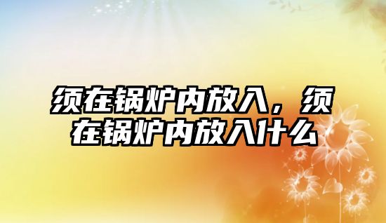 須在鍋爐內(nèi)放入，須在鍋爐內(nèi)放入什么