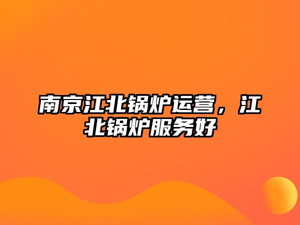 南京江北鍋爐運(yùn)營，江北鍋爐服務(wù)好