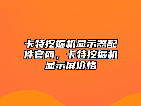 卡特挖掘機顯示器配件官網(wǎng)，卡特挖掘機顯示屏價格