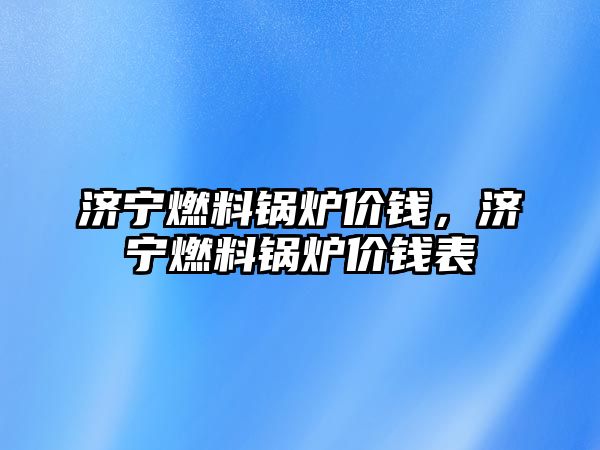 濟寧燃料鍋爐價錢，濟寧燃料鍋爐價錢表