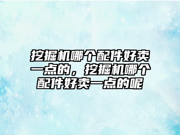 挖掘機哪個配件好賣一點的，挖掘機哪個配件好賣一點的呢