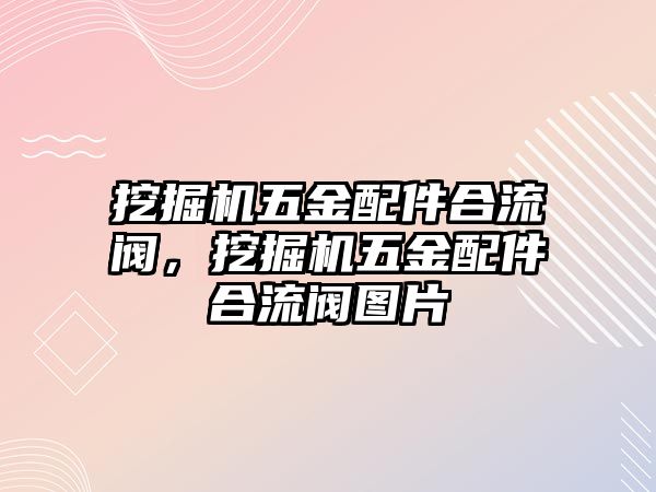 挖掘機五金配件合流閥，挖掘機五金配件合流閥圖片