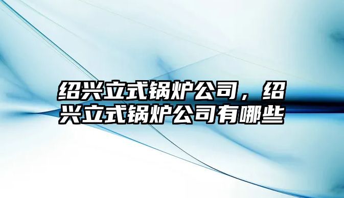 紹興立式鍋爐公司，紹興立式鍋爐公司有哪些