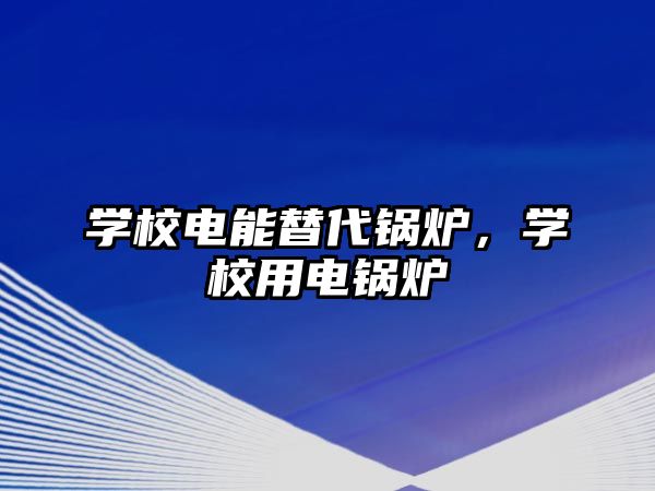 學校電能替代鍋爐，學校用電鍋爐