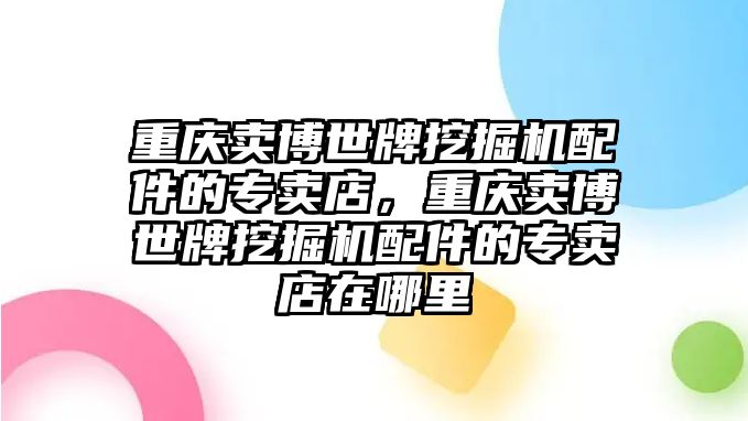 重慶賣博世牌挖掘機配件的專賣店，重慶賣博世牌挖掘機配件的專賣店在哪里