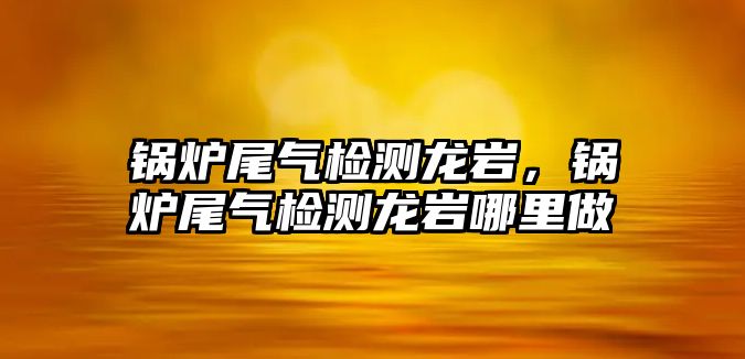 鍋爐尾氣檢測龍巖，鍋爐尾氣檢測龍巖哪里做