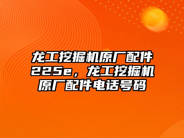 龍工挖掘機原廠配件225e，龍工挖掘機原廠配件電話號碼