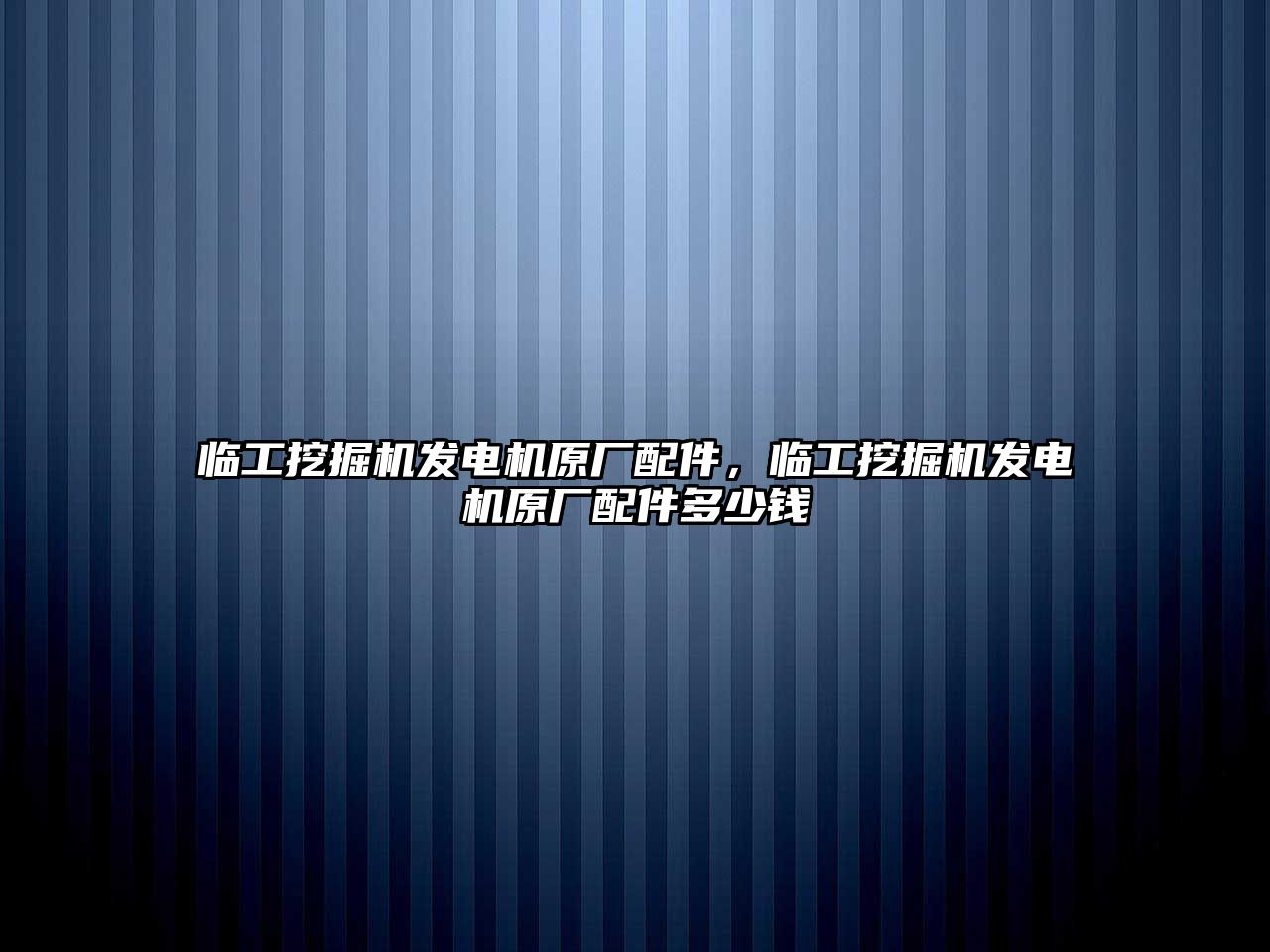 臨工挖掘機發(fā)電機原廠配件，臨工挖掘機發(fā)電機原廠配件多少錢