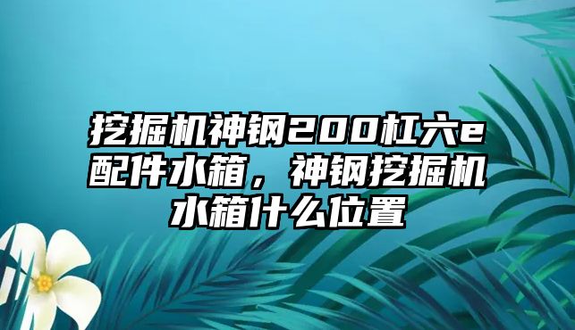 挖掘機(jī)神鋼200杠六e配件水箱，神鋼挖掘機(jī)水箱什么位置