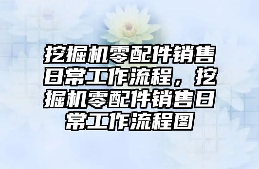 挖掘機(jī)零配件銷售日常工作流程，挖掘機(jī)零配件銷售日常工作流程圖