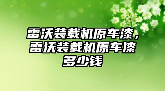 雷沃裝載機原車漆，雷沃裝載機原車漆多少錢