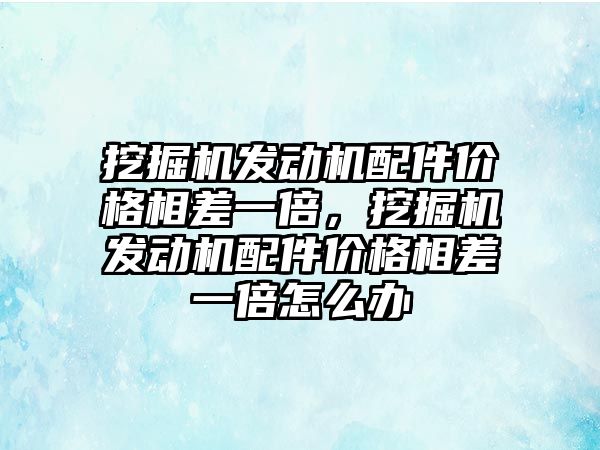 挖掘機發(fā)動機配件價格相差一倍，挖掘機發(fā)動機配件價格相差一倍怎么辦