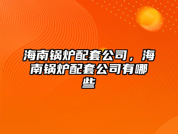 海南鍋爐配套公司，海南鍋爐配套公司有哪些