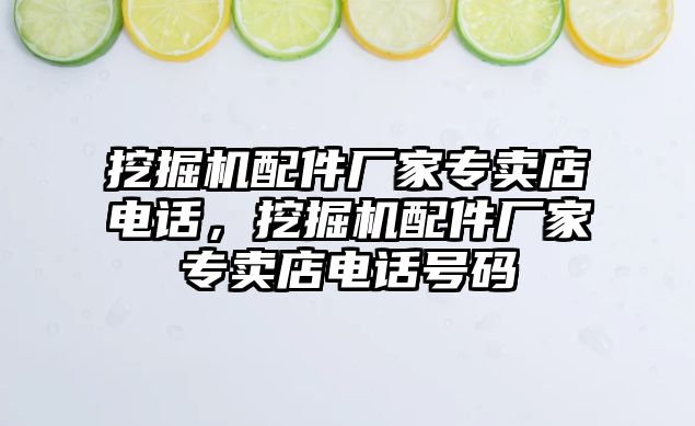 挖掘機(jī)配件廠家專賣店電話，挖掘機(jī)配件廠家專賣店電話號(hào)碼