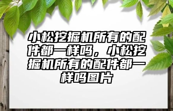 小松挖掘機所有的配件都一樣嗎，小松挖掘機所有的配件都一樣嗎圖片