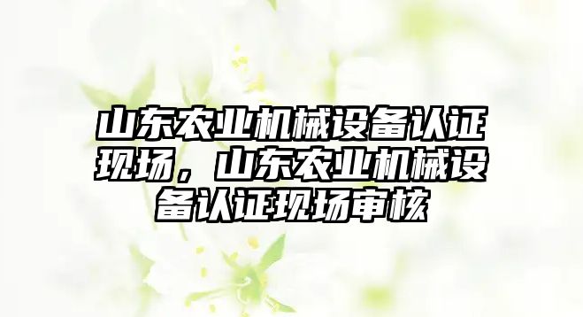 山東農(nóng)業(yè)機(jī)械設(shè)備認(rèn)證現(xiàn)場，山東農(nóng)業(yè)機(jī)械設(shè)備認(rèn)證現(xiàn)場審核