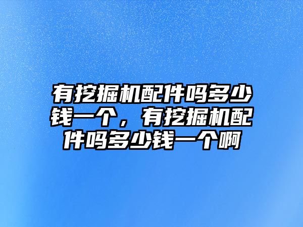 有挖掘機(jī)配件嗎多少錢(qián)一個(gè)，有挖掘機(jī)配件嗎多少錢(qián)一個(gè)啊