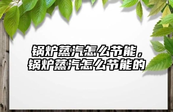 鍋爐蒸汽怎么節(jié)能，鍋爐蒸汽怎么節(jié)能的