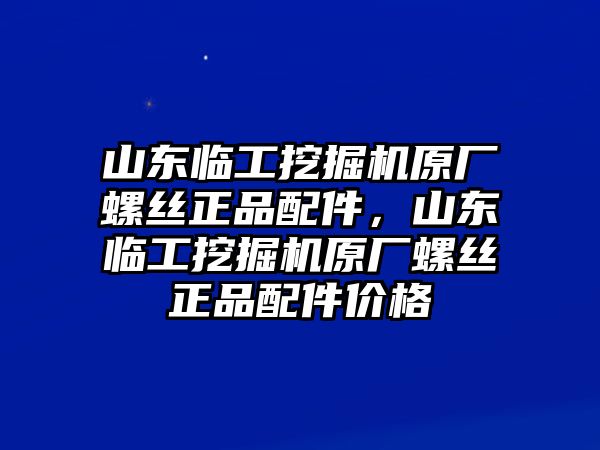 山東臨工挖掘機(jī)原廠螺絲正品配件，山東臨工挖掘機(jī)原廠螺絲正品配件價(jià)格