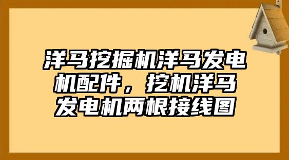 洋馬挖掘機(jī)洋馬發(fā)電機(jī)配件，挖機(jī)洋馬發(fā)電機(jī)兩根接線圖