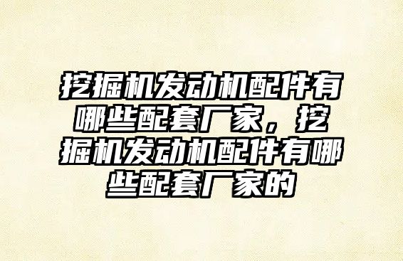 挖掘機發(fā)動機配件有哪些配套廠家，挖掘機發(fā)動機配件有哪些配套廠家的