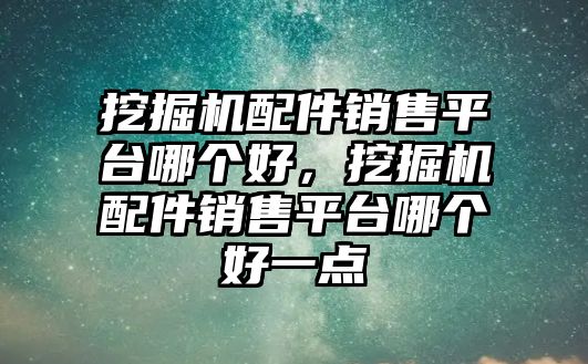 挖掘機配件銷售平臺哪個好，挖掘機配件銷售平臺哪個好一點