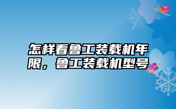 怎樣看魯工裝載機(jī)年限，魯工裝載機(jī)型號(hào)